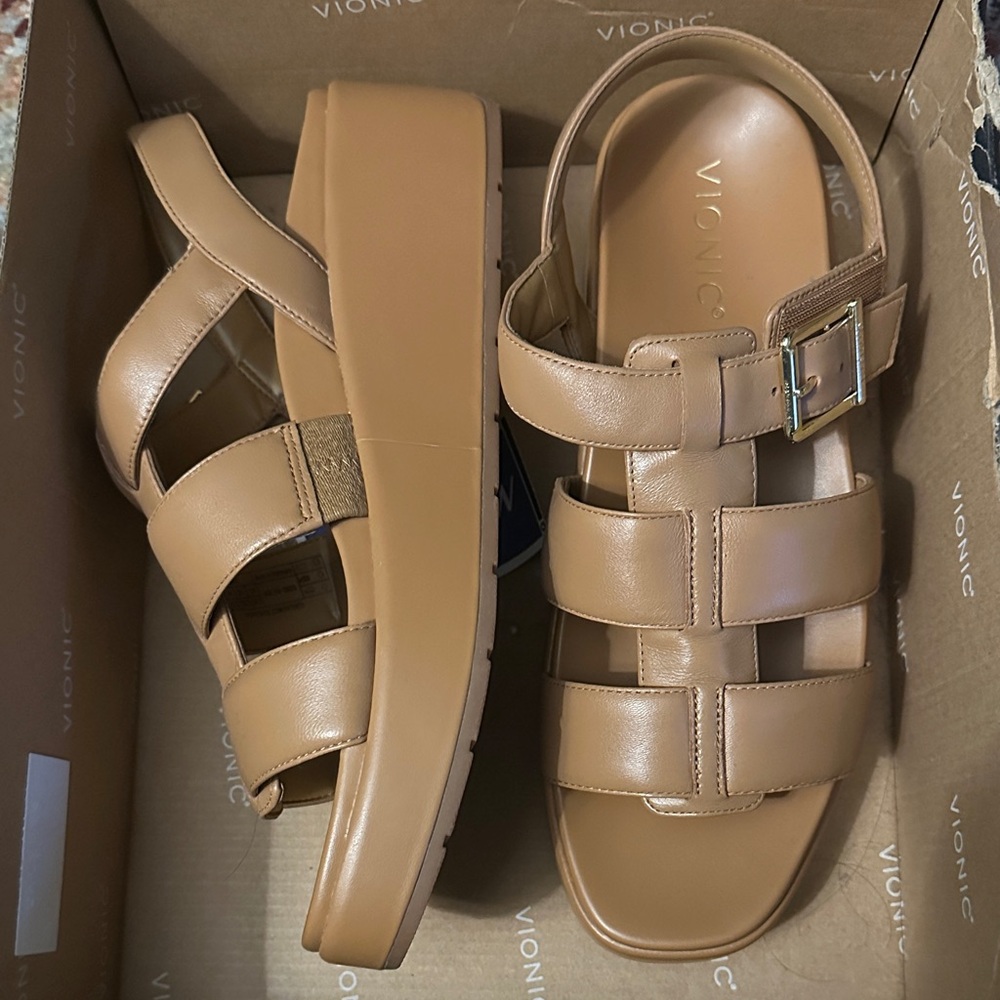 Vionic Brown Strappy Sandals